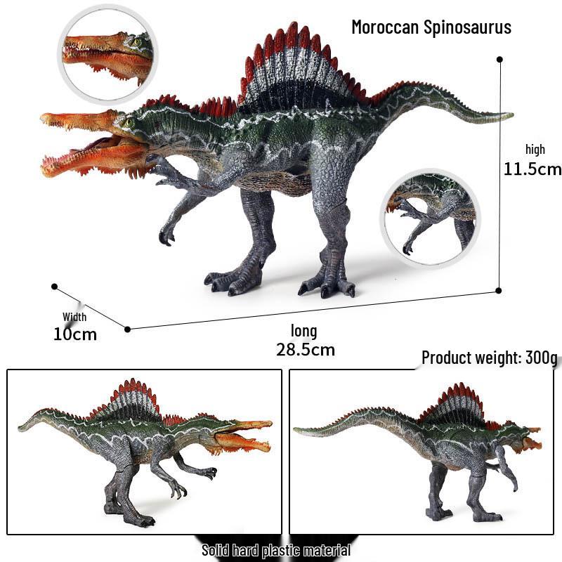 Jurassic Dinosaur Science Toys: Solid Spinosaurus and Tyrannosaurus Rex Models for Kids