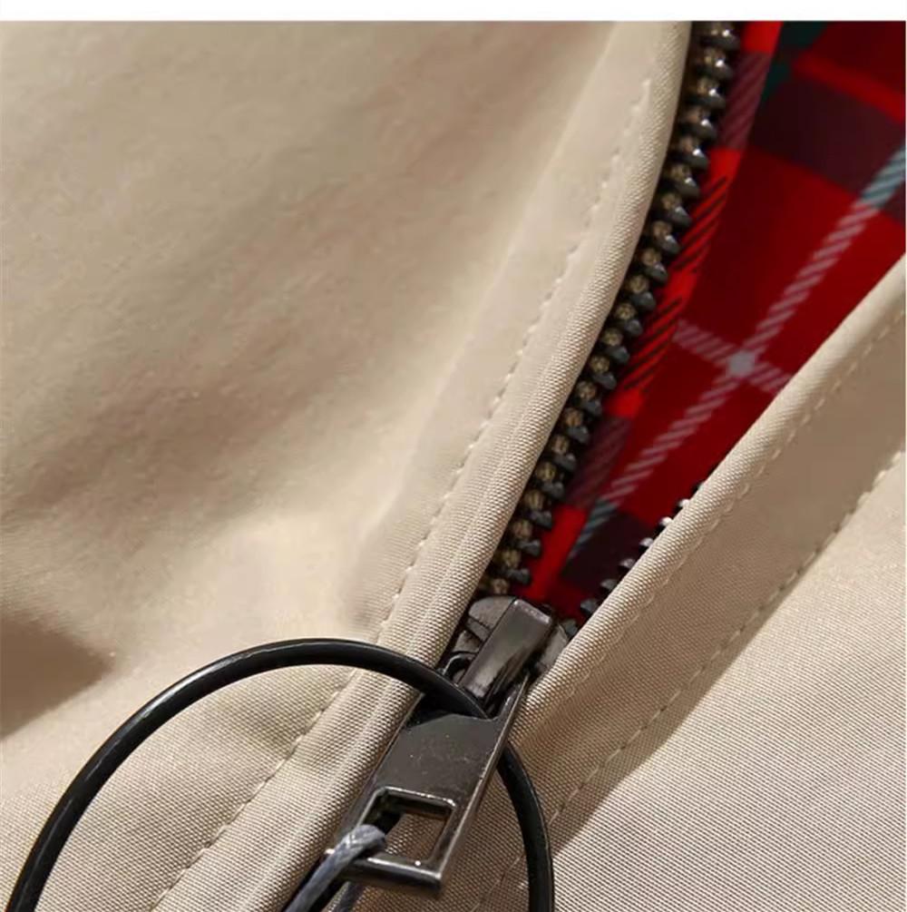 Veste Harrington Rétro Homme Tough Guy - 3M, Col Montant, Tous Temps, Printemps/Automne, Couleur Unie