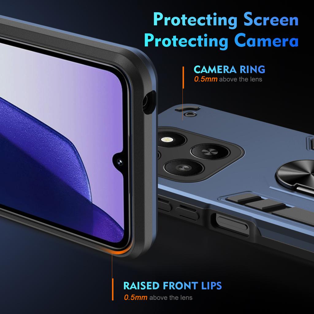 Military Armor Shockproof Case for Honor 400 Smart 5G X7d 4G Protective Cover Ring Stand Holder Fundas Coque