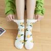 Korean & Japanese Style Women's Cute Cartoon Fruit Mid-Calf Socks for Autumn & Winter