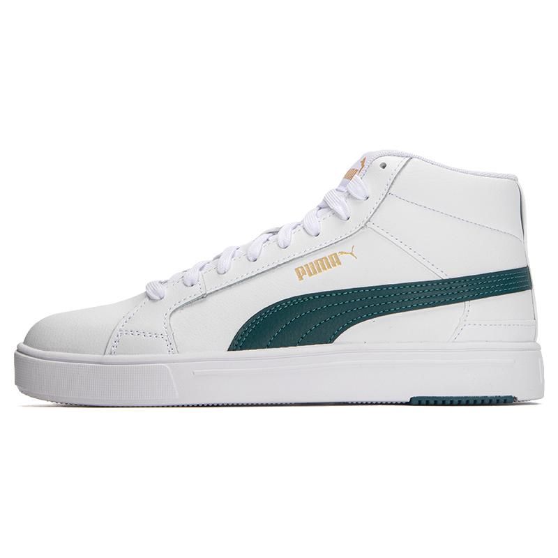 Puma Serve Pro Lite Mid Sneakers Unisex Sneakers White Green Gold 382095-04