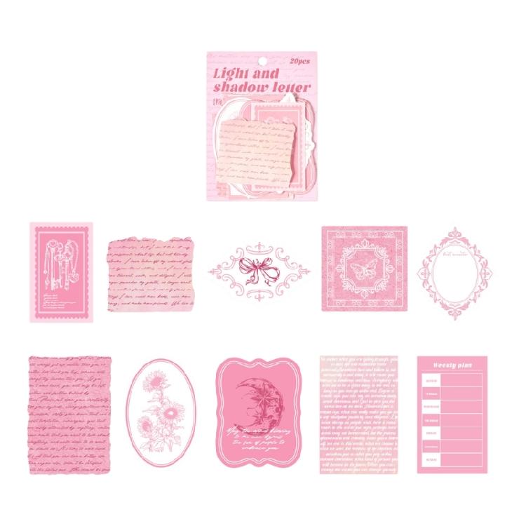 20 fournitures de loisirs créatifs en papier résistant à la décoloration, avec autocollants au design rétro, pour le scrapbooking et les projets de journal créatif