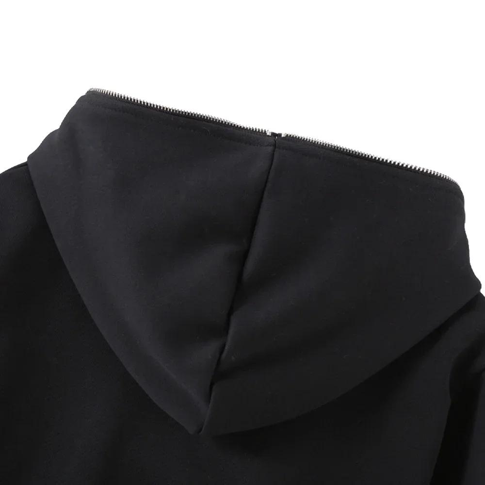 Spring Autumn Men's and Women's Full Zip Hooded Jackets Zip Hoodies Casual Cardigans Streetwear Hip-hop Y2K Clothing