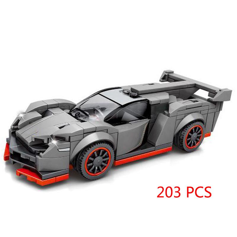 Auto da Corsa di Città Modello Blocchi da Costruzione Mattoncini Fai da Te MOC Giocattolo Classico Rally Sportivo Super Pilota Veicolo Regalo di Natale Tecnica