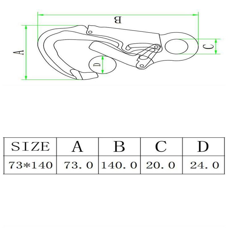 35KN Climbing Carabiners Master Lock Outdoor Climbing Small Eye Hook Fixer Rope Locker Safety Hooks