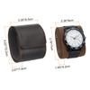 Uxcell Watch Travel Case, Single Slot, Portable Leather Watch Case, Unisex, with Removable Cushion, for Travel, Display, Home Storage, Coffee