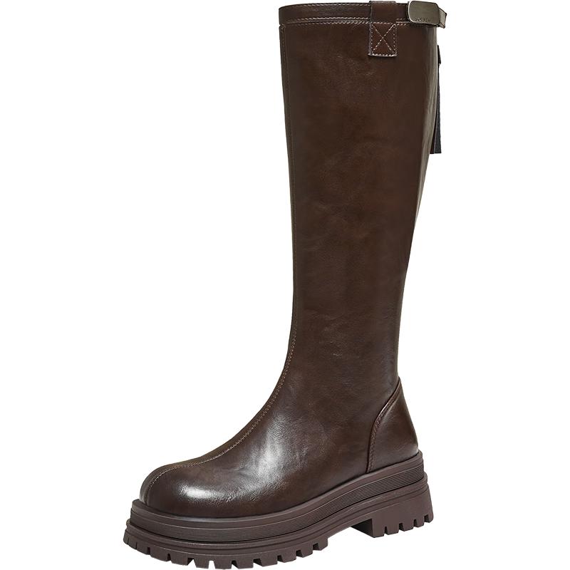 BESTUD Obsidian Knight Women s High-Tube Slim-Fit Knight Boots 37