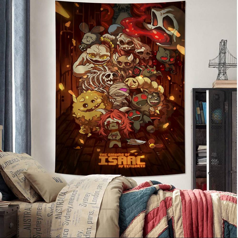 The Binding Of Isaac Classic Vintage Anime Cartoon Tapestry Home Decoration Hippie Bohemian Decoration Divination Home Decor