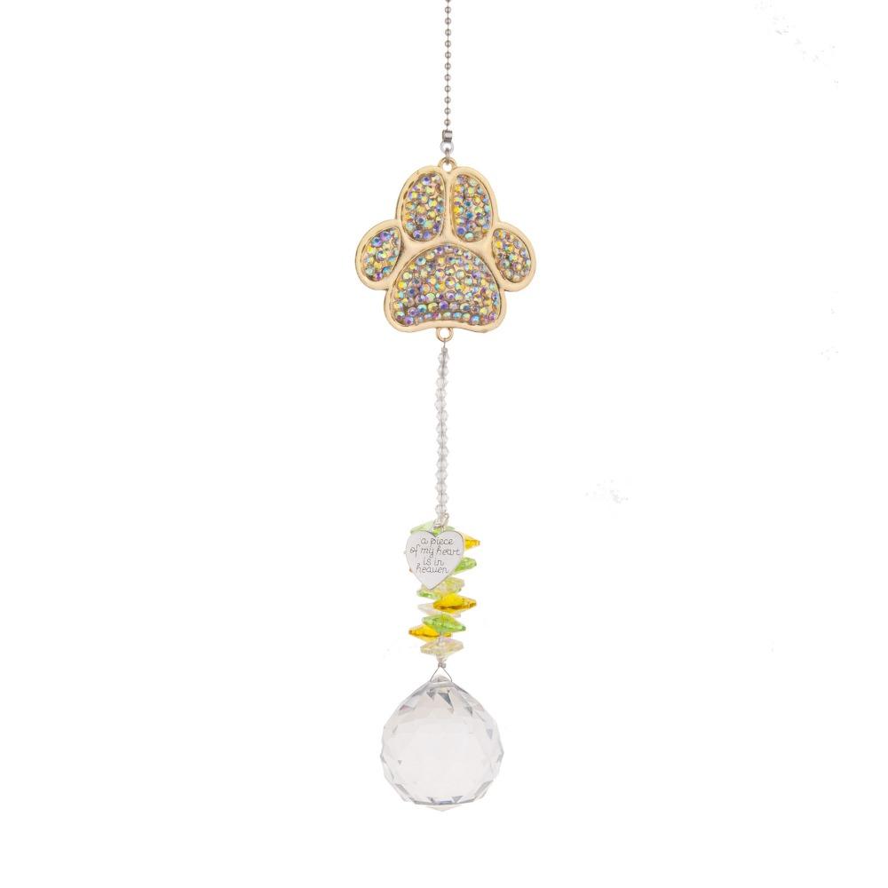 Creative Wind Chimes Hanging Light Collection Pendant Crafts Paw Print Sun Catcher  Balcony