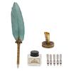 Feather Pen Set Durable Creativity Easy Writing Stationery Gift Box for Lover Teacher Classmate GiftPearlescent Dark