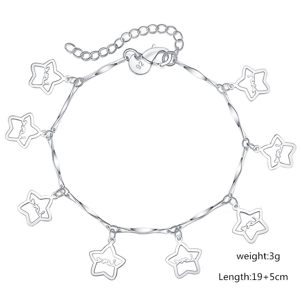 Bracelet étoile romantique en argent sterling 925, accessoire de mariage tendance