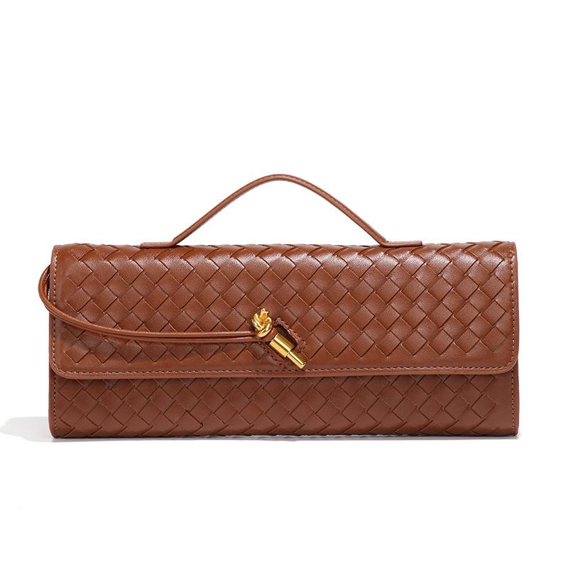 Woven Baguette Bag Fashionable Hand-Held Dinner Bag Versatile Single Shoulder Oblique Span Bag Women'S Niche High Sense