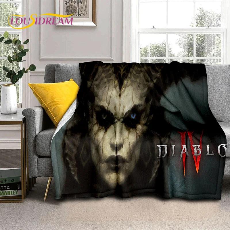 Diablo 3D Retro Game Gamer Soft Flannel Blanket for Beds Bedroom Sofa Picnic,Throw Blanket for Cover Outdoor Leisure Nap Gift