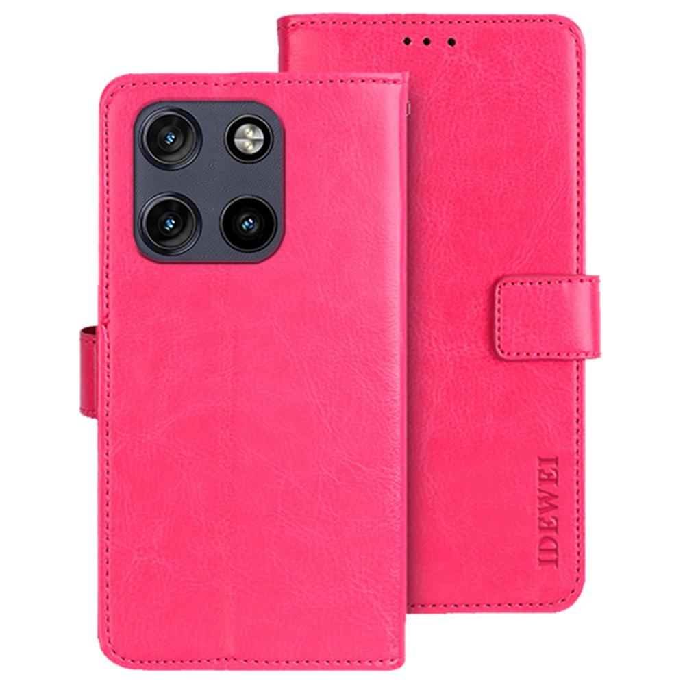 IDEWEI For Motorola Moto G Stylus 5G (2025) Stand Case Crazy Horse Texture Leather Phone Cover