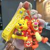 Portachiavi Kawaii Winnie the Pooh Orsetto Pooh Tigro Cartone Animato Carino Portachiavi Auto Portachiavi Zaino Ornamento Ciondolo Regali