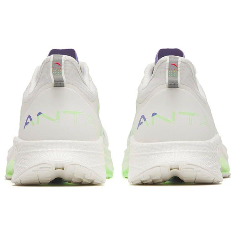 Anta Mach 3.0 Professional Racing Shock Absorption Wear Resistant Lightweight Low Top Running Shoes Women sneaker White Purple Green 122325583-2