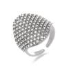 Ring - LUXENTER - Idoï - Rhodium-plated - Brilliant Zirconia - Adjustable Size