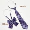 Men's Pre-Tied Plaid Necktie and Tie Set, No Tie Needed for Wedding Party Formal Events, J04
