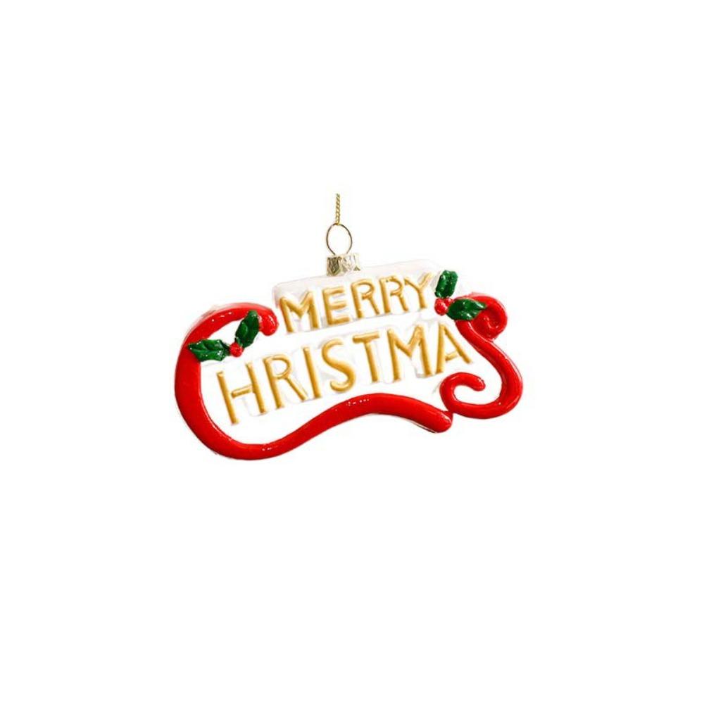 

Plastic Santa Claus Figurine Pendant Colorful Christmas Scene Layout Supplies Door Style H