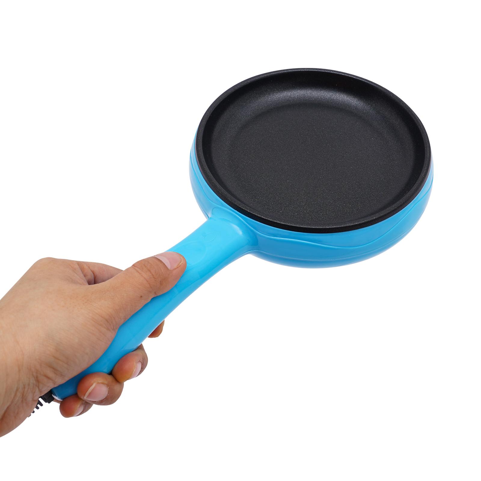 

6 Inch Frying Pan - 450W Nonstick Electric Skillet Fry Pan, Mini Frying Pan Egg Pan, 180°C/356°F, Blue синій
