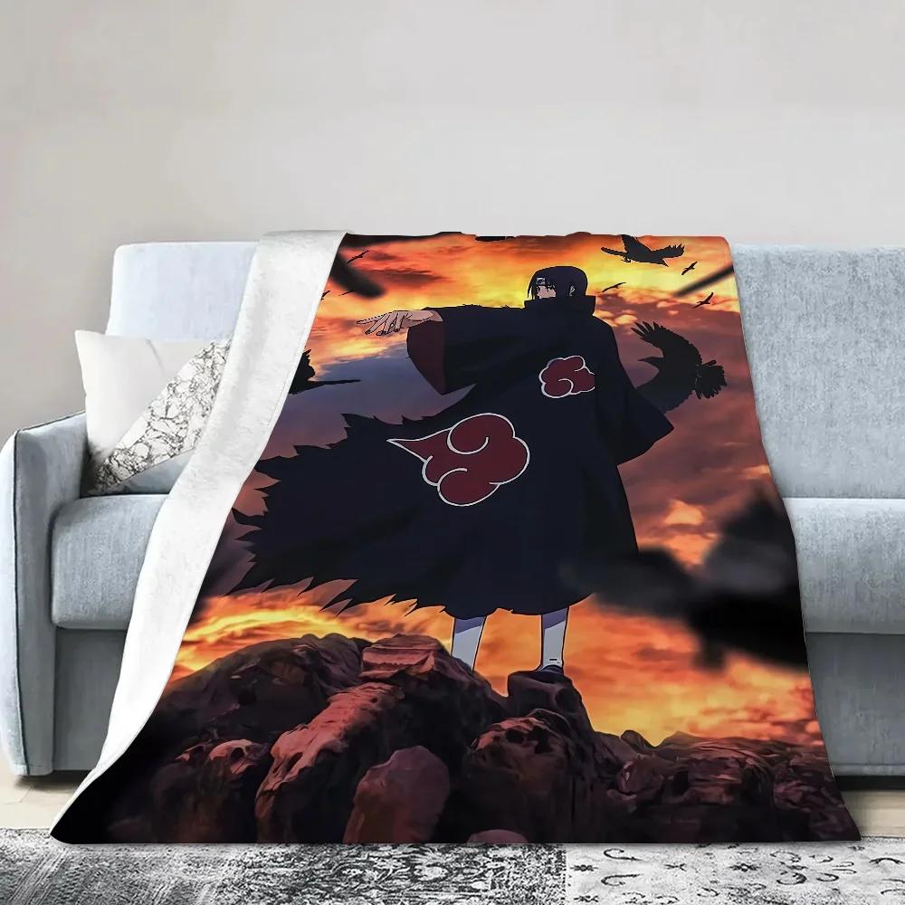 Koc flanelowy Naruto na sofę, zimowy, puszysty, w kratę, luksusowy, dla dorosłych, ręcznik plażowy, dom i dekoracja, pościel z mikrofibry