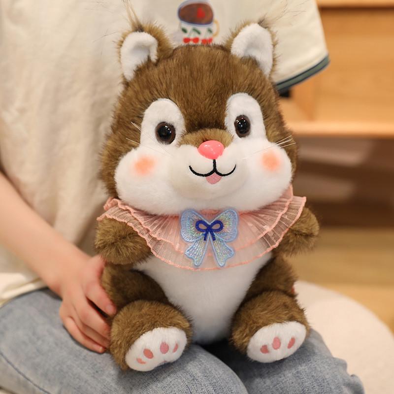 Cartoon Squirrel Plush Toy With Soft Pp Cotton Filling For Childrens Sleep Pillow Gift