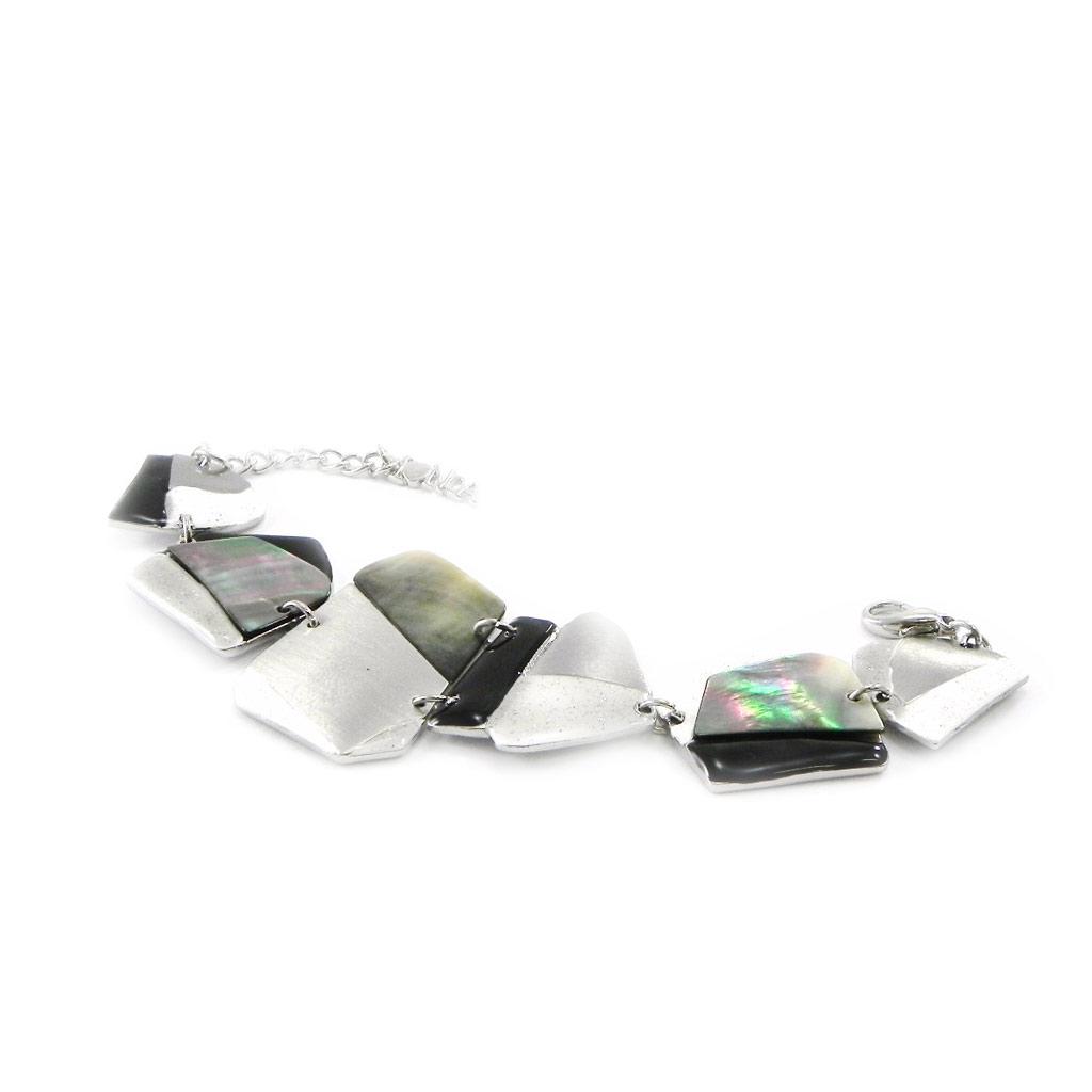 NOA [I5252] - Designer Bracelet 'Bora Bora' Black Gray