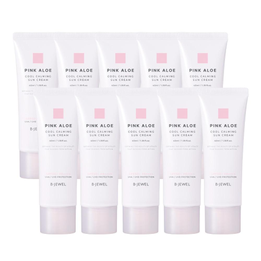 Bjewel Pink Aloe Cool Calming Sun Cream 40ml Set Of 10 FREE