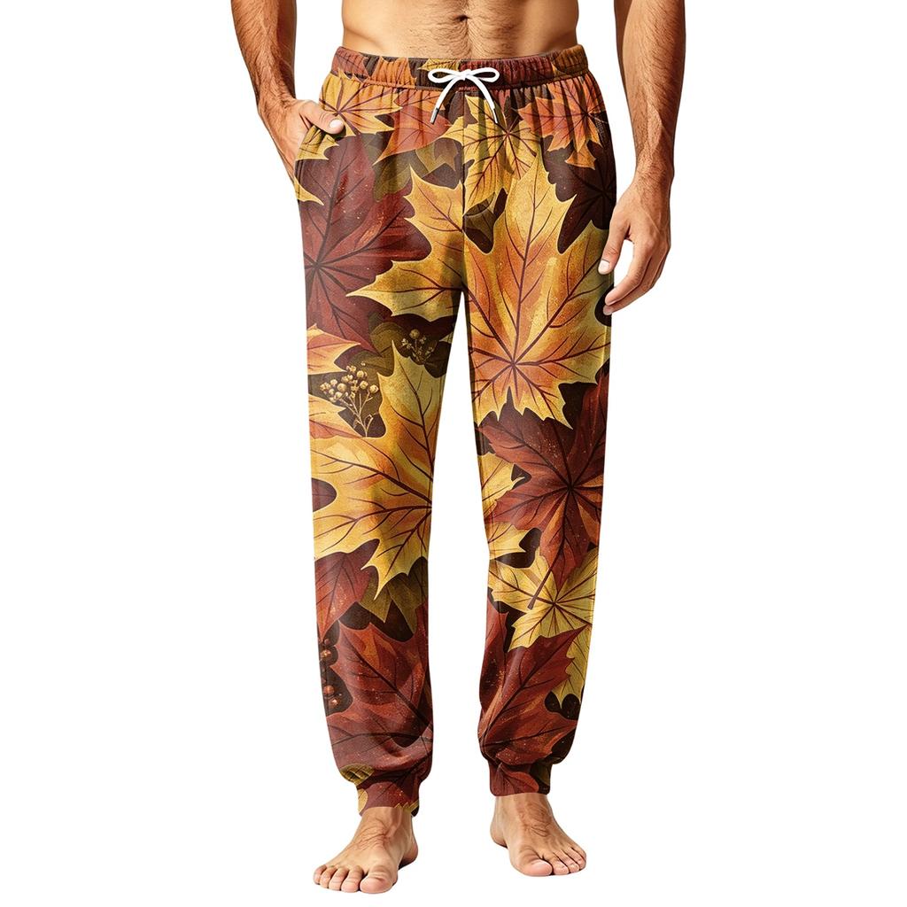 Men's Sleep Pants for Fall and Winter, Pajama Bottoms for Cold Home Lounging and Bedtime