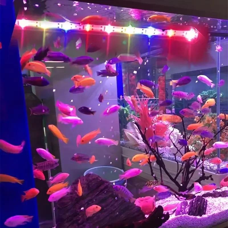 17-47cm Aquarium LED Lighting Diving Atmosphere Lamp USB Waterproof Aquarium Decorative Plant Growth Lamp Accessories AC110-240V