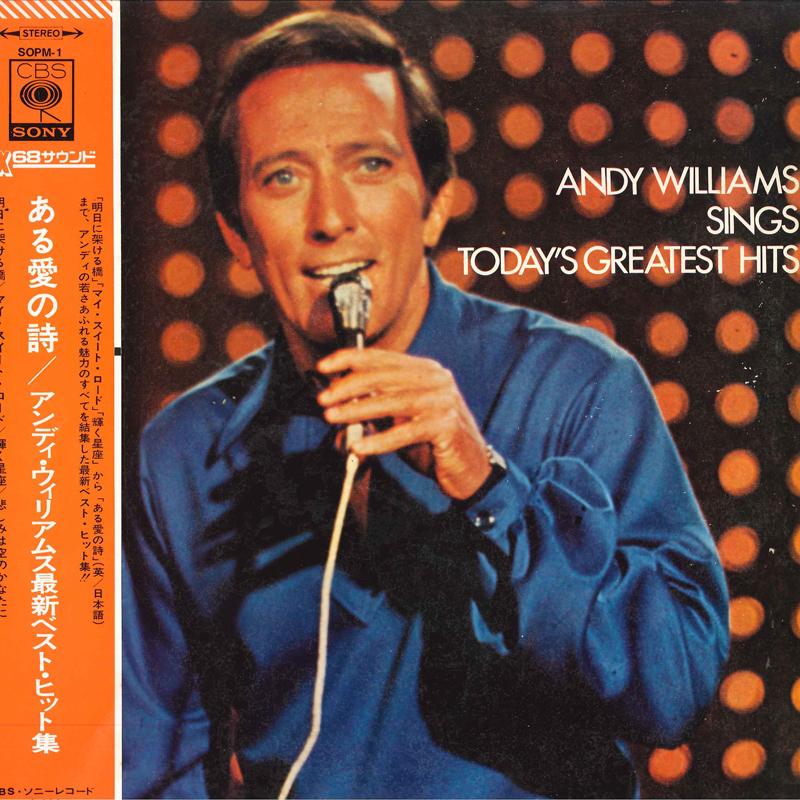 

LP Record ANDY WILLIAMS Andy Williams Sings Todays Greates SOPM1 CBS SONY 1971 Japan Jazz Used