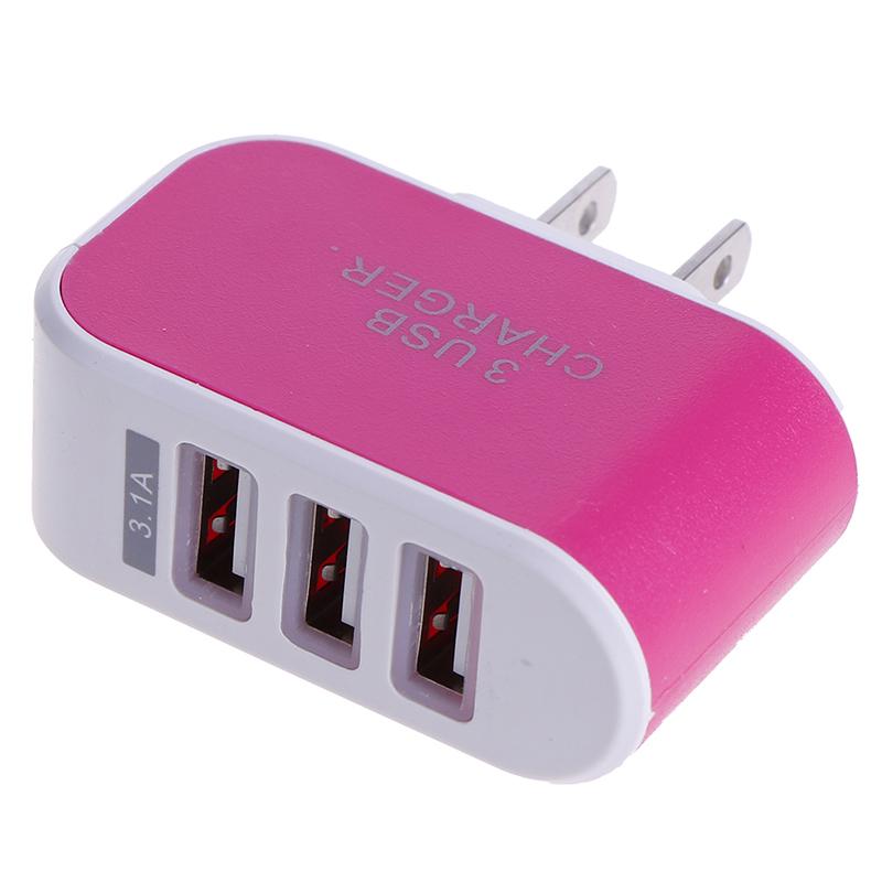 UK/EU/US 1Pin 2Pin 3Pin Wall Charger Plug Adapter 1/2/3 USB Ports Travel Charging Cable Converter Socket Power Cord Outlet