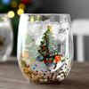 1pc 310-400ml Christmas Tree Wine Glasses Drink Cup Reusable Cocktail Glasses for Party Kitchen KTV Bar Xmas Tree Cup Supplies