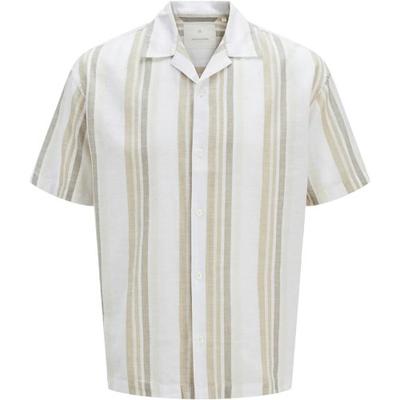 Jack And Jones Mens Stripe Revere Collar Shirt