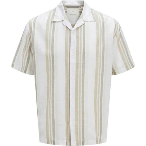 Jack And Jones Mens Stripe Revere Collar Shirt