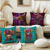 Funny Highland Cow Cushion Cover Pillow Cover Decoration Room Home Sofa Living Office Car Nordic Simplicity