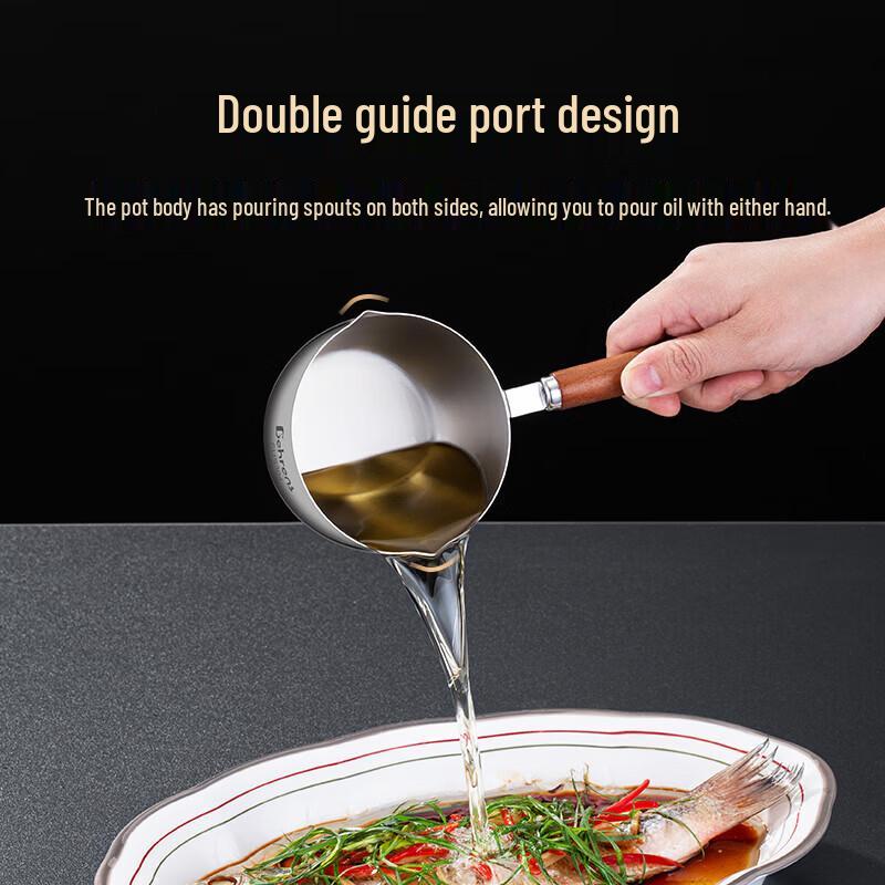 Beilunsi 9cm 304 Stainless Steel Mini Oil Pouring Pot