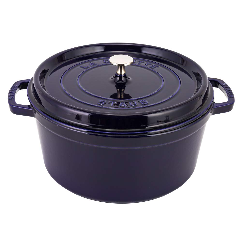 

Круглий горщик Staub Pico Cocotte 28 см темно-синій 1102891 дворучний горщик емальований горщик Rund Brater темно-синій Pico Cocotte стильний горщик кухонне приладдя темно-синього кольору