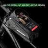 Bicycle Top Tube Bicycle Road Smartphone Waterproof Frame Compatible with 7 Inch Large TPU High Touch Comes with Rain Light Abrasion Shock Easy To