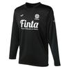FINTA Long Sleeve Practice FT8818 Size L Soccer/Futsal Shirt, (0500), Black,