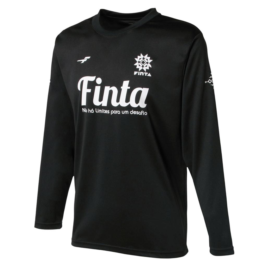 FINTA Long Sleeve Practice FT8818 Size L Soccer/Futsal Shirt, (0500), Black,