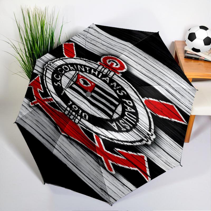 Football Club Emblem Umbrella Folding umbrella, automatic umbrella 8-Frame for Travel, camping Use Gift for Halloween Christmas