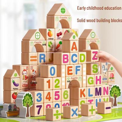 Montessori Primary Color Building Blocks Puzzle for Kids Ages 1-3