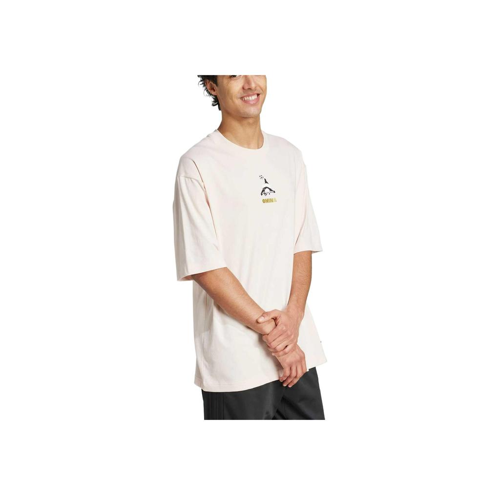 adidas Panda Ziel Aufdruck Sportlich Lässig Rundhals Kurzarm T-Shirt Unisex Oberteile Miracle-Quartz JZ3273