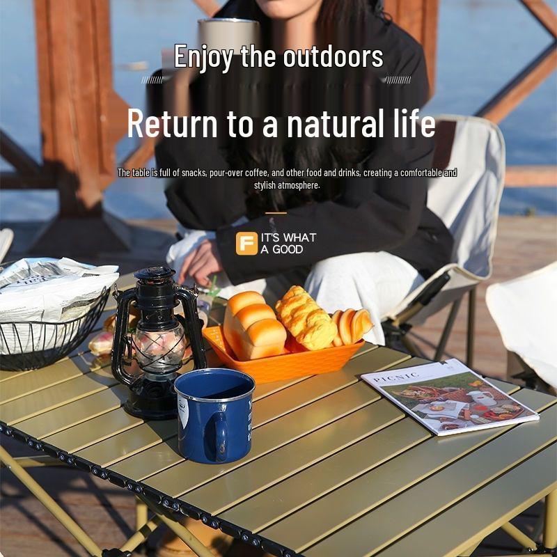 Portable Folding Outdoor Camping Table & Chair Set with Backrest