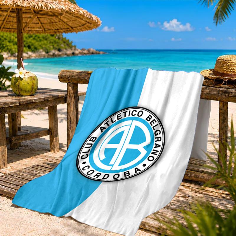 Atletico Belgrano Crest Beach Towel, Quick-drying, Easy to Care for, Suitable for Both Fitness and Beach Vacations,Sports Essential
