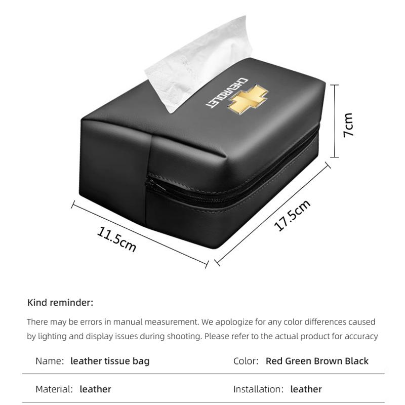 Soft Leather Car Tissue Box Hanging Toilet Paper Bag For Chevrolet Cruze Malibu Colorado Suburban Equinox Blazer Trax Camaro