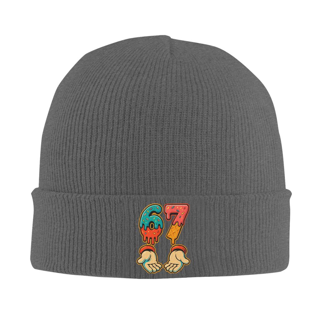 Funny Six Seven 6 7 Meme Christmas Ice Cream Drip Xmas Santa Knit Hat  Street Caps Men Outdoor Beanie Hats Spring Bonnet Hats