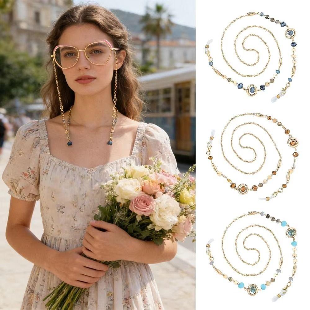 Rhinestone Glasses Straps Anti-Slip Sunglass Lanyard Straps Glasses Hanging Chain Sunglass