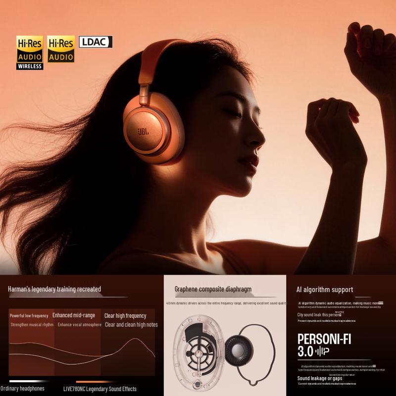 JBL Live 780NC Adaptive Noise Cancelling Over-Ear Headphones